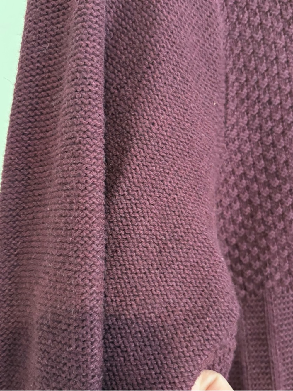 J. Jill Wool Blend Cable Cardigan purple burgandy size 3X - Picture 6 of 6